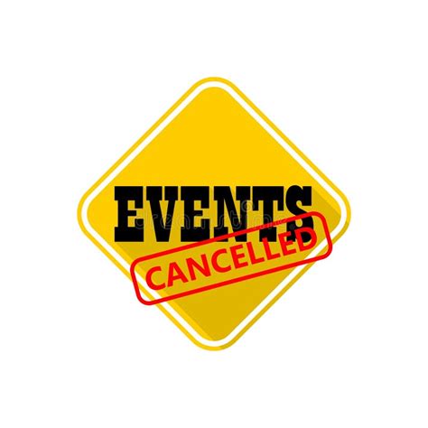 Event Cancelled Button Sticker Banner Rounded Glass Sign Stock Vector Illustration Of Push