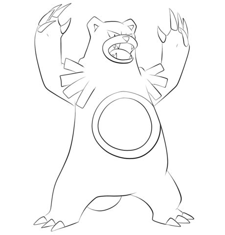 Besten bilder zu malvorlagen in 2020/2021. Ursaring coloring page | Free Printable Coloring Pages