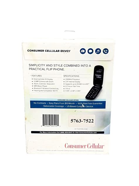 Brand New Consumer Cellular Envoy Flip Phone 857003005101 Ebay