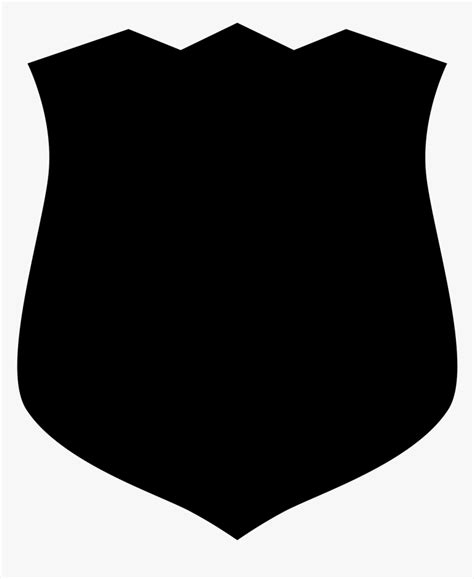 Black Shield Shape Police Badge Shape Png Transparent Png Kindpng