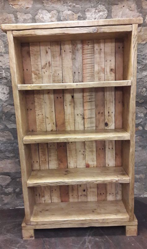 Handmade Bookcase Shelves Rustic Solid Wood Industrial Etsy Uk