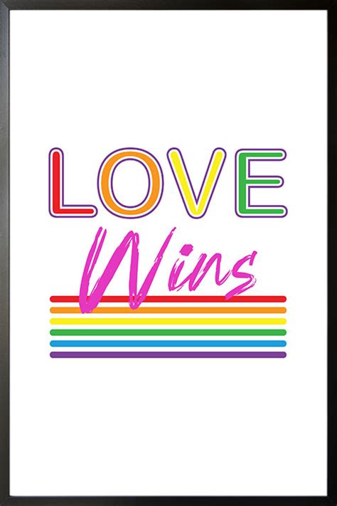 Love Wins Lines Poster Artdesign