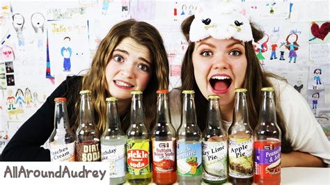 Guessing Weird Soda Flavors Challenge GROSS I AllAroundAudrey YouTube