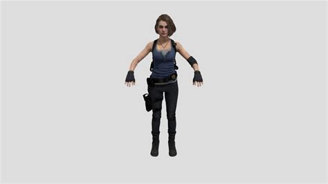 Resident Evil 3 Remake Jill Valentine 3d Model By Gabrieel22