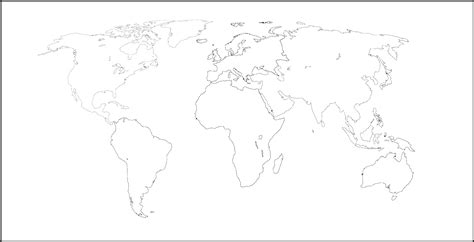 Mapa De Continentes 】 Con Nombres Mudo En Blanco Imprimir