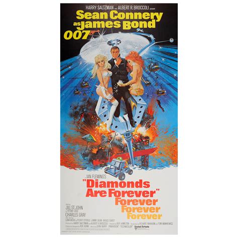 Diamonds Are Forever Movie Poster 2 X 3 Fridge Magnet 007 James Bond