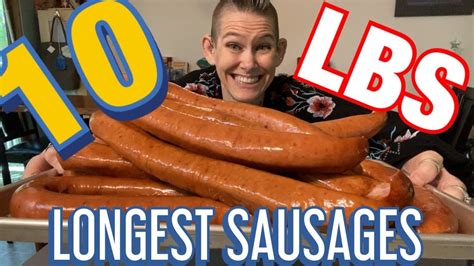 10 Lb Sausage Challenge Feet And Feet Of Meat Longest Meat Ever