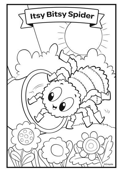Unknown facts related to spiderman coloring sheets Nursery Rhymes, Itsy Bitsy Spider | crayola.com | Spider ...