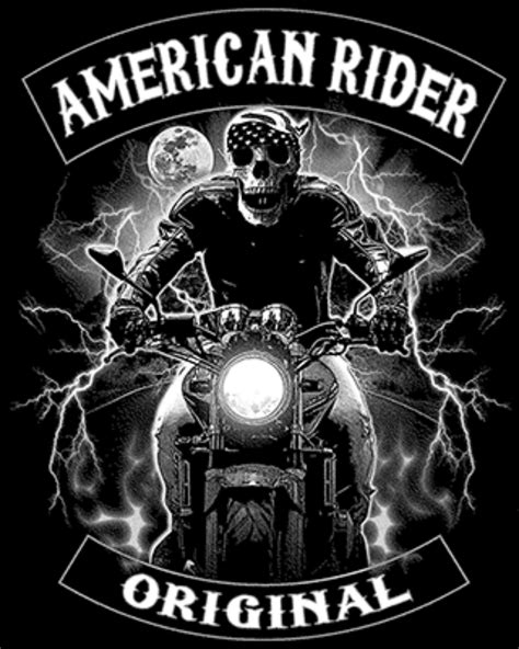 Motorcycle Biker T Shirt American Rider Quilt Fabric Block Etsy