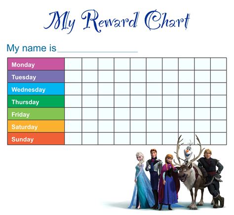 Disney Reward Chart Printable