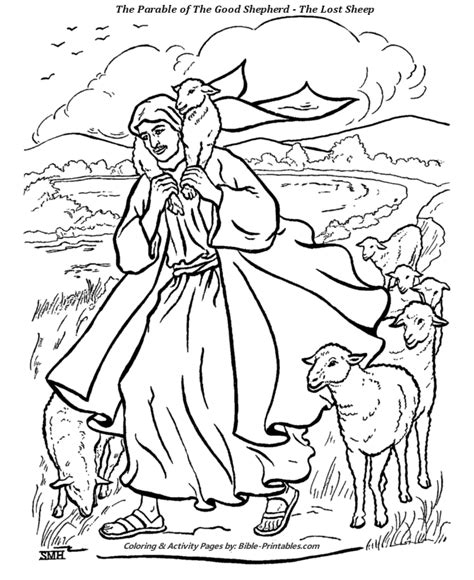 The Parable Of The Good Shepherd 2 The Good Shepherd Jesus Coloring