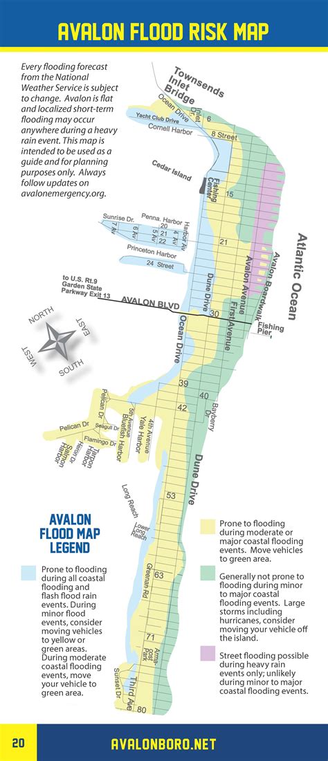 2017 Avalon Flood Map Final Version Avalon New Jersey Emergency Updates