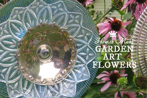 And here are my finished plate flowers again. How To Make Garden Art Flowers from Dishes - Empress of Dirt