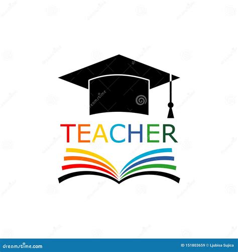 Education Logo Design Template Teacher Color Logo Stock Vector