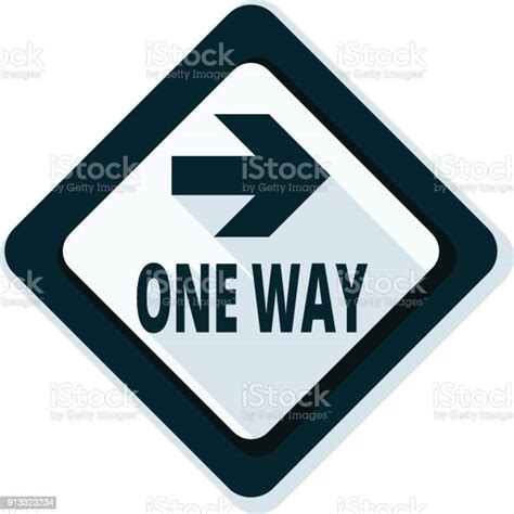 One Way Right Arrow Sign Illustration Stock Illustration Download