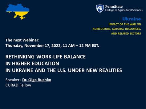 Rethinking Work Life Balance In Higher Educaiotn In Ukraine And The U