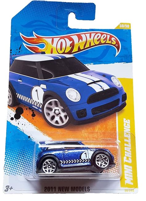 Amazon Hot Wheels Mini Cooper Challenge Blue Toys
