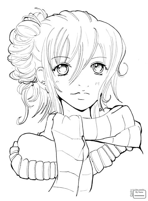 Manga Coloring Pages For Kids At Getdrawings Free Download