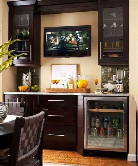 Beverage Station With Tv Bars For Home Home Bar Designs Home Kitchens