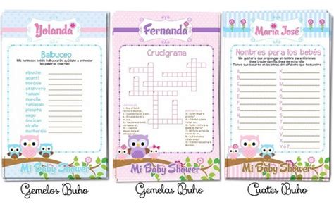 Juegos Baby Shower Imprimibles Personalizados Mercadolibre