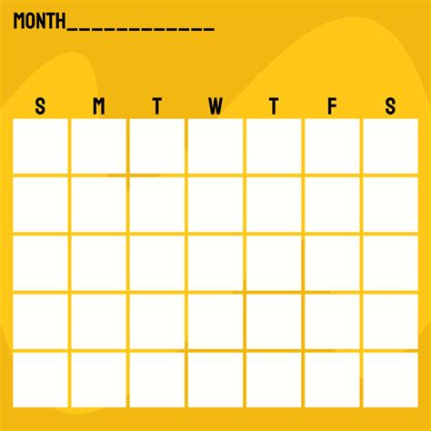 7 Best Kindergarten Monthly Calendar Printable Pertaining To Blank