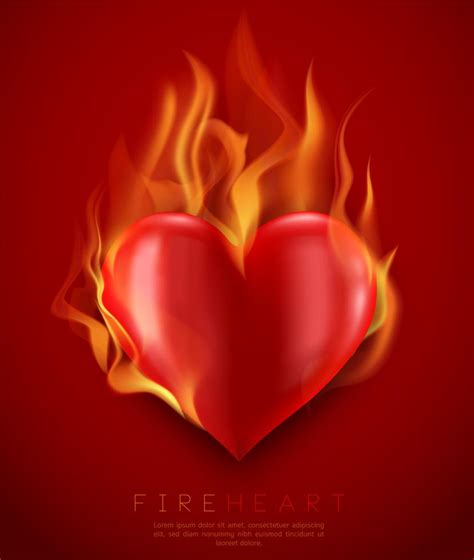 Vector Flaming Heart Illustration 174603 Vector Art At Vecteezy