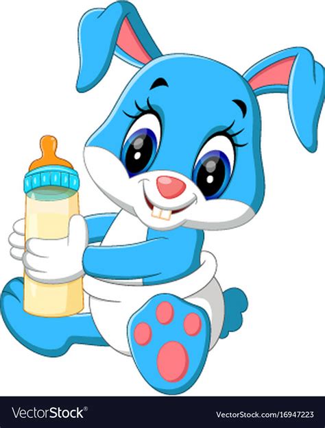 Cute Baby Rabbit Cartoon Royalty Free Vector Image