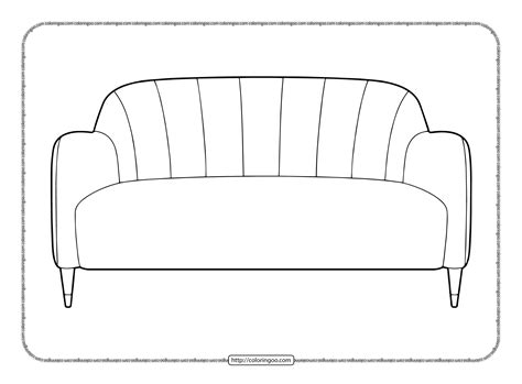 Printable Sofa Coloring Pages Sofa Couch Coloring Pages For Kids