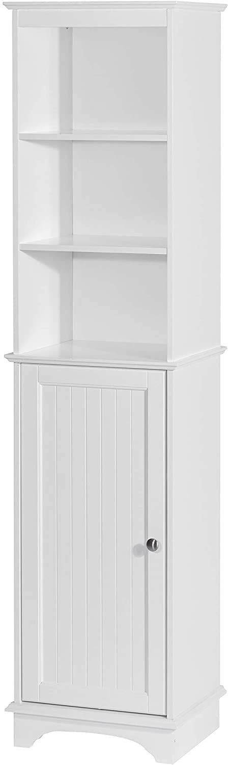 Spirich Home Freestanding Storage Cabinet With Three Tier Shelves Tall