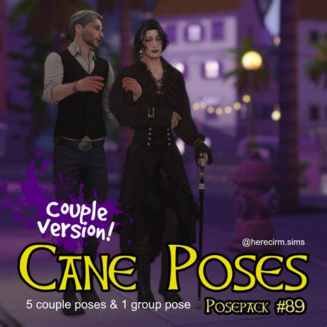Download Posepack Cane Poses Couple The Sims 4 Mods Curseforge