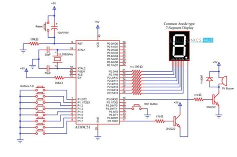 For example, a simple circuit diagram of an electric torch would look like all of the symbols used in circuit diagrams represent a specific electronic component. 8 channel quiz buzzer circuit using 8051 microcontroller - Electrical Engineering Stack Exchange