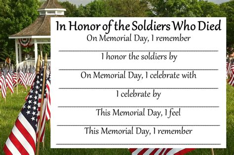 Memorial Day Poetry Templates