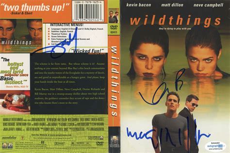 Wild Things Cast Autographs Signed Dvd Cover Kevin Bacon Matt