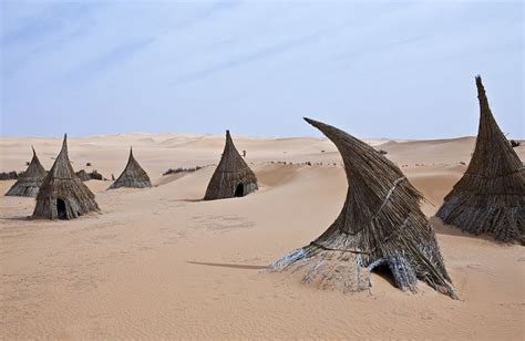 Libyasahara Deserta Tuareg Village In The Ubari Lakes Area