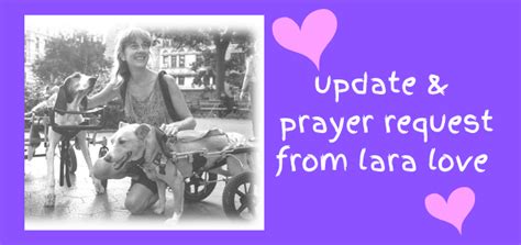 Update And Prayer Request Lara Loves Good News Daily Devotional