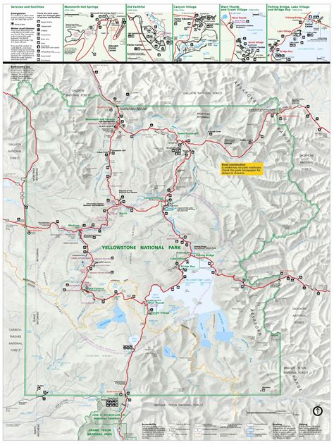 a map of yellowstone national park london top attractions map