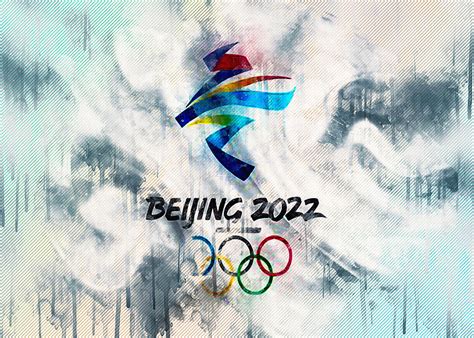 2022 winter olympics logo silk flag beijing 2022 logo digital art by sissy angelastro