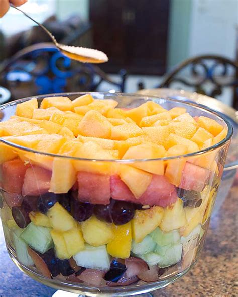 Seven Layer Fruit Salad With Simple Sauce Art Of Natural Living