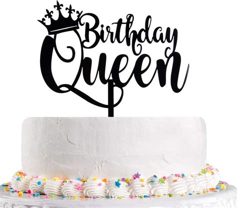 Queen Birthday Cake Topper Black Happy Birthday Cake Topper Th Th St Th Th
