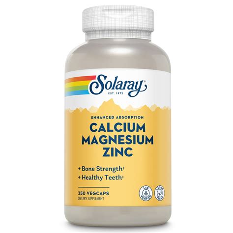 Solaray Calcium Magnesium Zinc Supplement With Cal And Mag Citrate