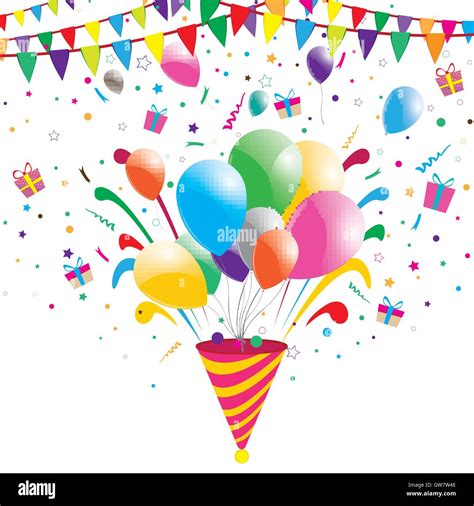 Party Confetti Celebration Background Vector Illustration