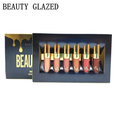 Beauty Glazed 6 Lips In 1 Lipstick Lip Kit Makeup Matte Liquid