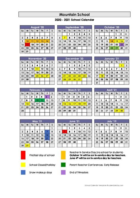 Nau Calendar 2025-2026