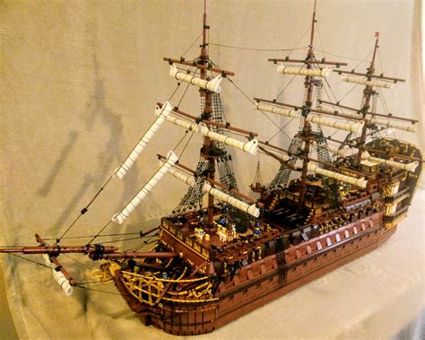 Lego French Galleon Inspired By The 17th Century Man Of Wa Flickr