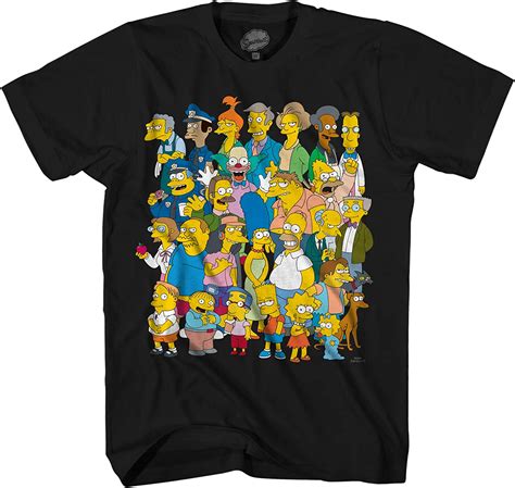 The Simpsons Springfield Group Montage Bart Homer T Shirt