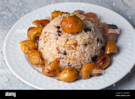 Traditional Delicious Turkish Food Chestnut Rice Pilaf Turkish Name