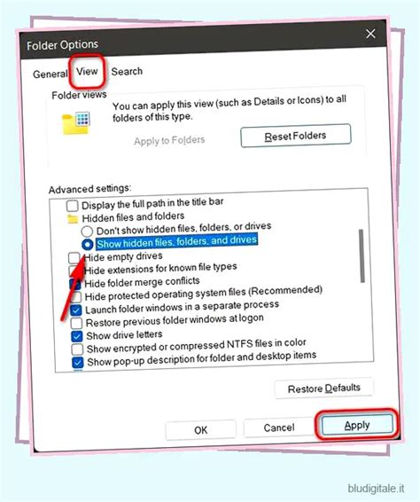 Come Mostrare File E Cartelle Nascosti In Windows 11 Bludigitale