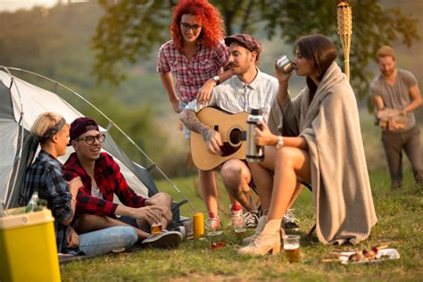 Young Friends Camping Gathering Stock Photo 07 Free Download