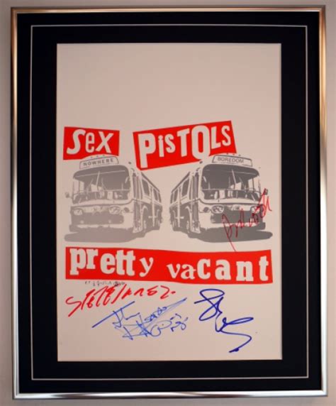 The Sex Pistols Reproduction Poster Art Hand Signed Framed Coa