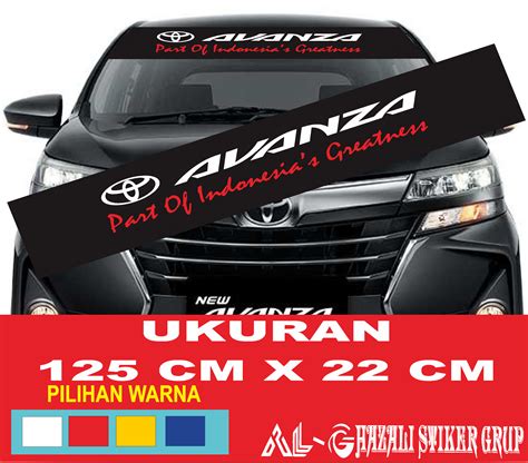 Stiker Mobil List Kaca Depan Untuk Mobil Toyota Avanza Terbaru | Lazada